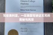 穿越美利坚的驾驶之旅，揭秘美国驾照背后的故事与魅力